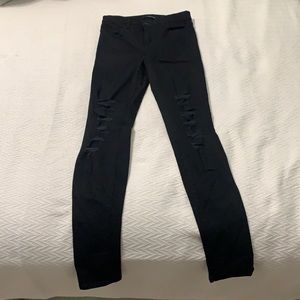 J Brand Maria Black Ripped Jeans